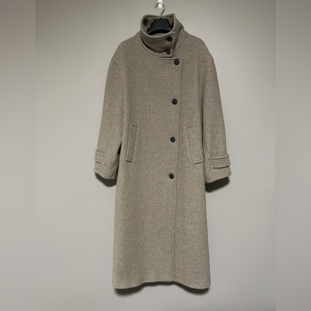 Zara Wool Blend Coat Grey